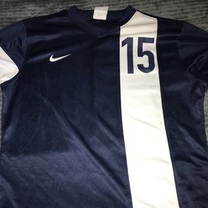 Authentic Navy Blue Nike DryFit Soccer Uniform Set
